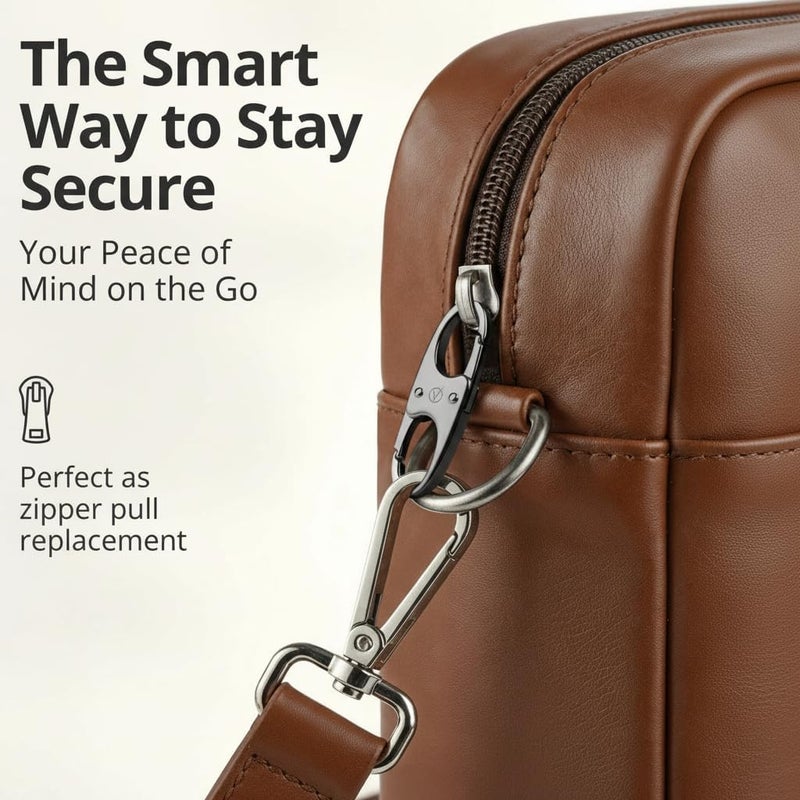 Vantamo Premium 4 Zipper Clips Anti Theft for Backpack, Luggage & Purse, Pull Replacement Zipper Locks, Purse Clip for Travel - Image 2